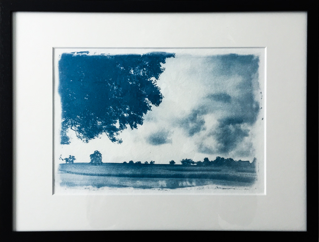 Landschaft Cyanotypie