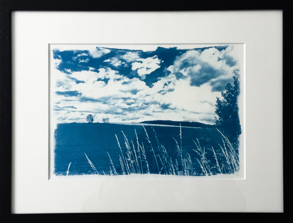 Landschaft Cyanotypie