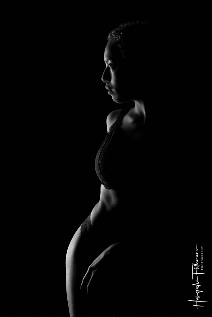 Silhouette in Schwarz/Weiss