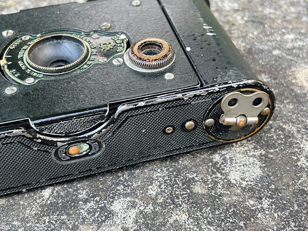 Gehäusedetails der Vest Pocket Autographic Kodak