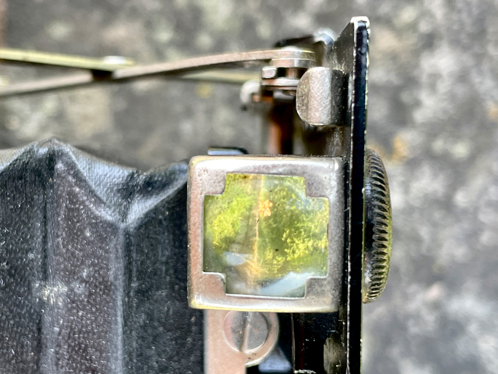 Brillant-Sucher der Vest Pocket Autographic Kodak – Detailaufnahme